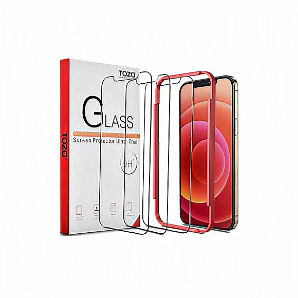 TOZO Compatible for iPhone 12 Pro Max Screen Protector 3 Pack Premium Tempered‎ - Picture 1 of 4